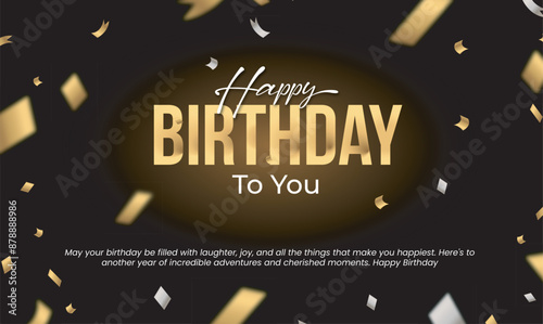 Handwritten text lettering on white background wishing you a happy birthday.