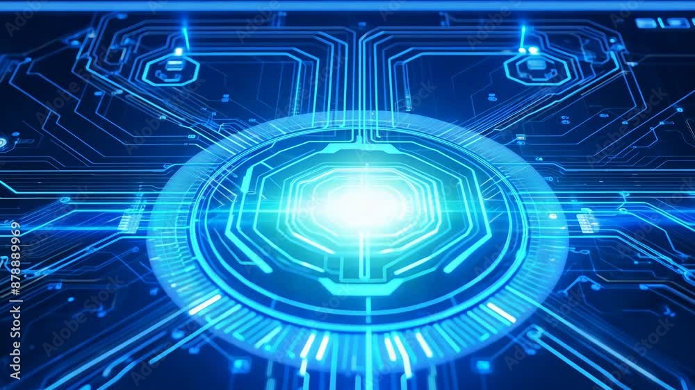 Futuristic Blue Circuit Board Futuristic Blue Circuit Board