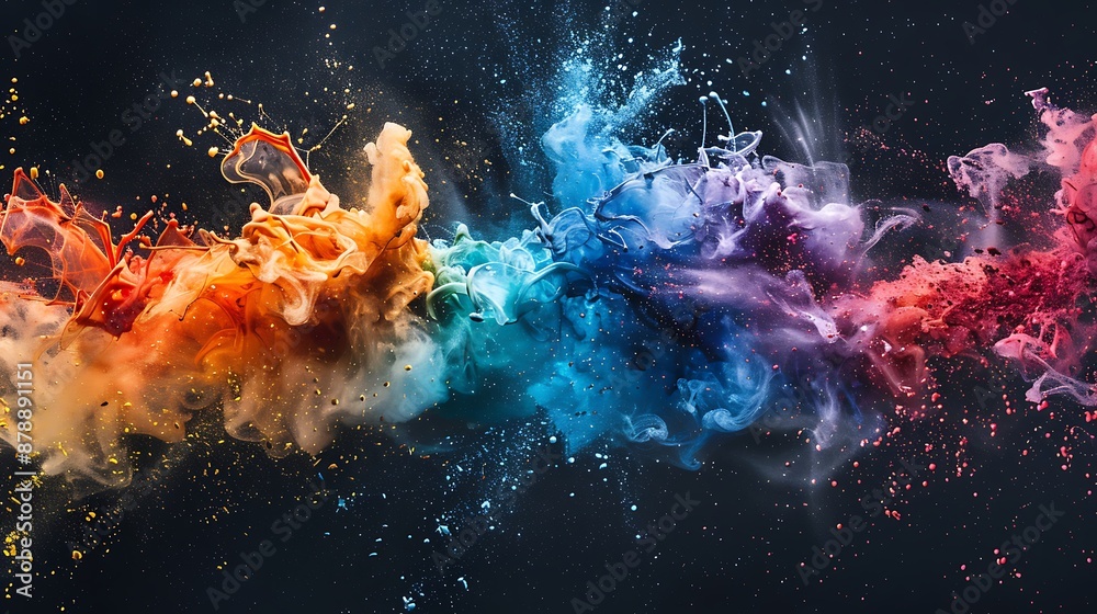 Abstract Colorful Ink Explosion Abstract Colorful Ink Explosion