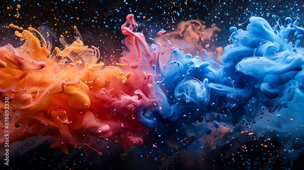 Obraz premium Abstract Swirls of Color in Water