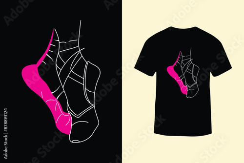 Romantic t-shirt design vector template