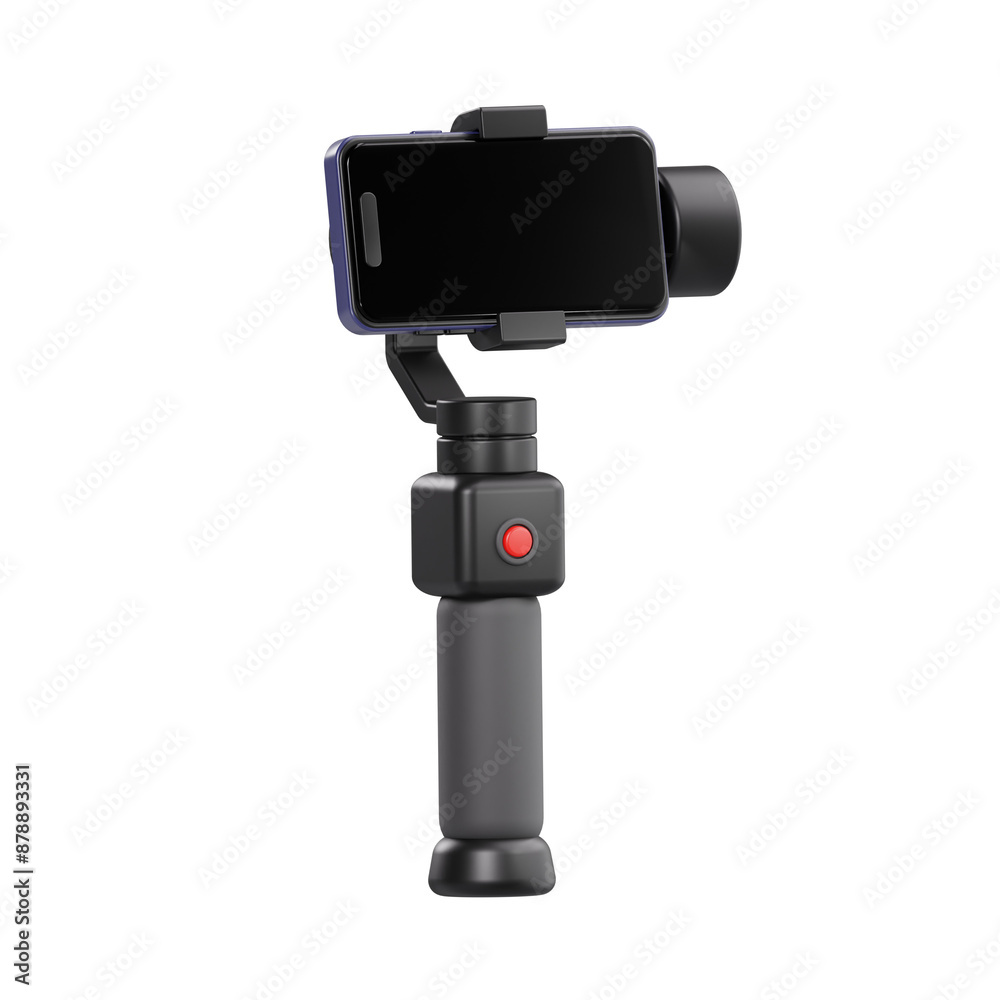 gimbal phone 3d icon, content creator 3d icon set, transparent background gimbal phone 3d icon, content creator 3d icon set, transparent background