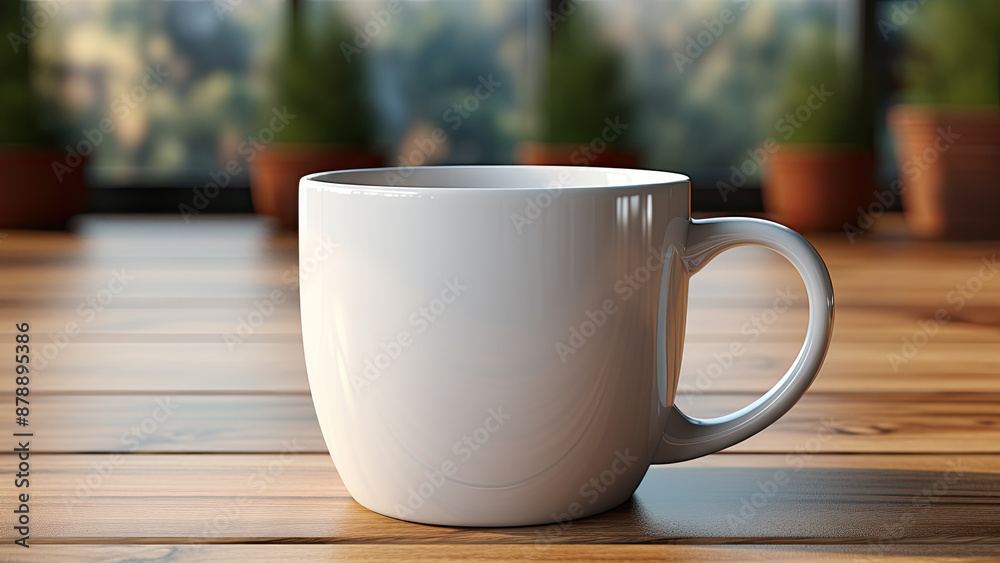 Close-Up Shot of Mug Mock-Up. Created with generative AI Close-Up Shot of Mug Mock-Up. Created with generative AI