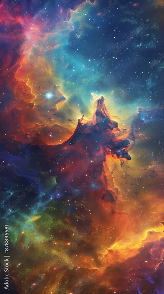 Fototapeta premium The abstract wallpaper showcases dynamic laser beams full of vibrant sparks, hinting at exploring the future or a metaverse sci-fi theme that could become a bestseller in digital art backgrounds, HD w