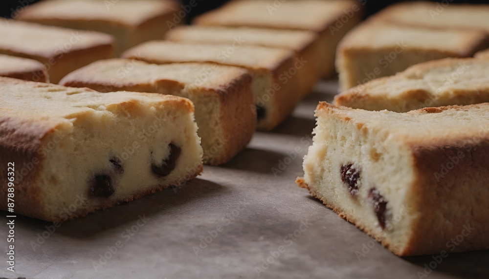 closeup of biscottis