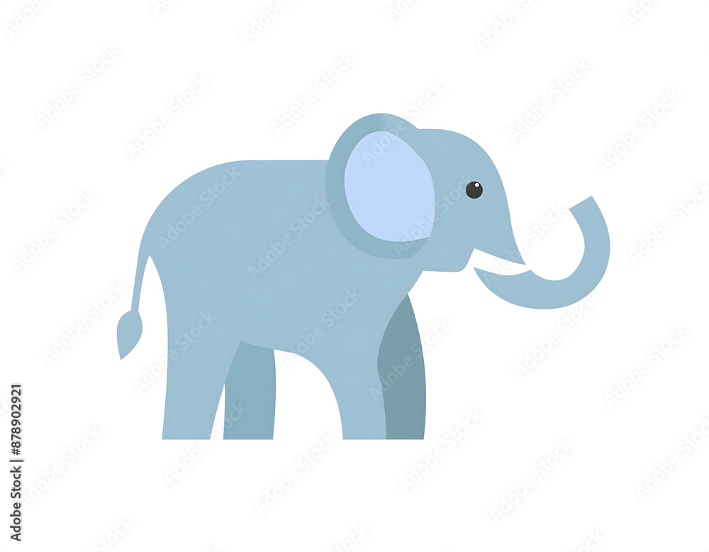 A standing elephant cartoon illustration A standing elephant cartoon illustration