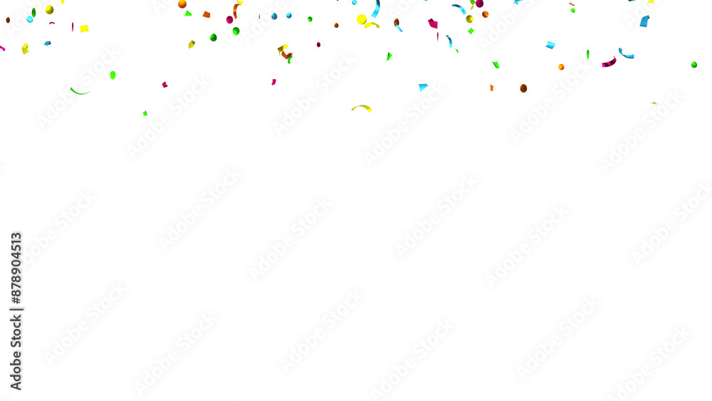 Falling multi-colored confetti on White Background. Flying holiday tinsel. Falling multi-colored confetti on White Background. Flying holiday tinsel.