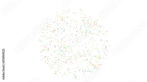 Explosion of multi-colored confetti. Confetti, tinsel on a white background