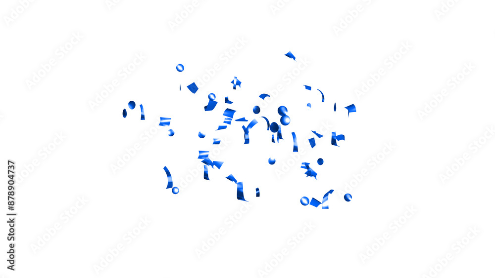Explosion of blue confetti. Confetti, tinsel on a white background Explosion of blue confetti. Confetti, tinsel on a white background