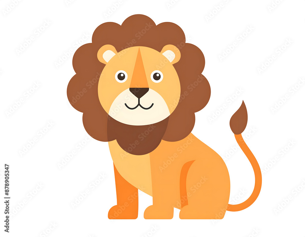 A lion cartoon illustration A lion cartoon illustration