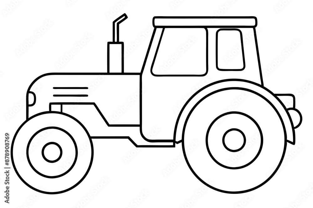 Tractor Vector Illustration - High-Quality Agricultural Design Tractor Vector Illustration - High-Quality Agricultural Design
