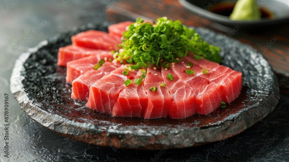Sashimi of Raw Tuna with Green Onions Sashimi of Raw Tuna with Green Onions