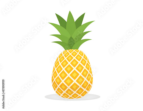 Fresh pineapple fruit cartoon illustration