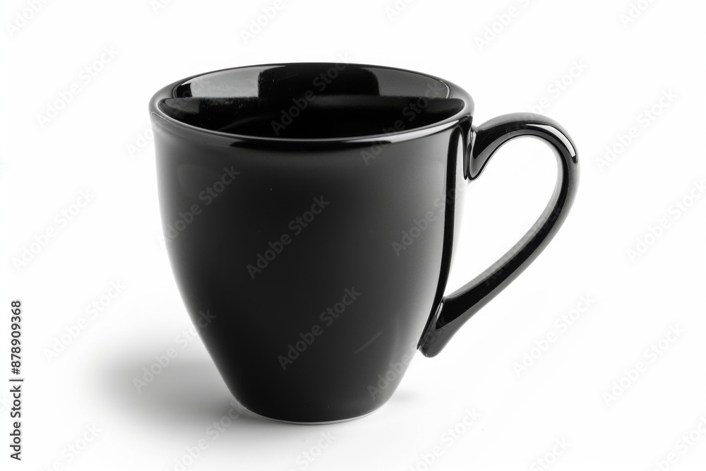 Black cup on white background Black cup on white background