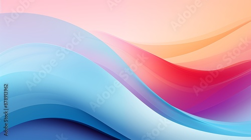 Colorful Abstract Gradient Waves with Fluid and Flowing Design