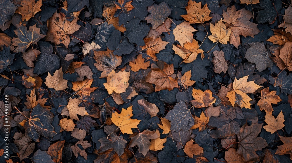 Autumn leaves from above in the background Autumn leaves from above in the background