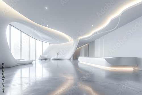 Empty hall of modern architectures 