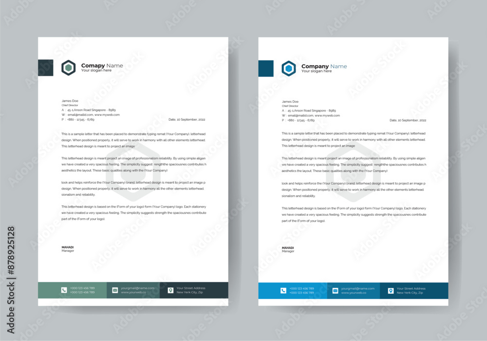 Abstract Letterhead Design Modern Business Letterhead Design Template Abstract Letterhead Design Modern Business Letterhead Design Template