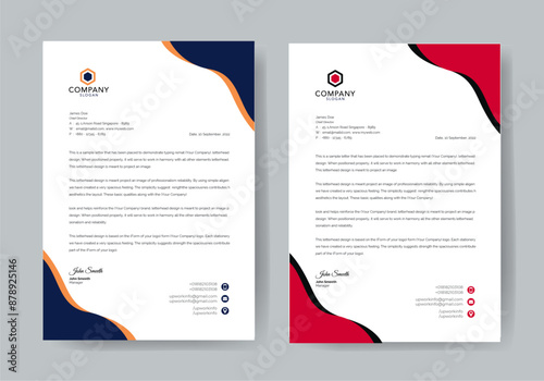 Abstract Letterhead Design Modern Business Letterhead Design Template