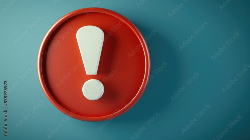 Image of a large red exclamation mark inside a circle on a blue background, symbolizing caution, warning, or attention. Image of a large red exclamation mark inside a circle on a blue background, symbolizing caution, warning, or attention.