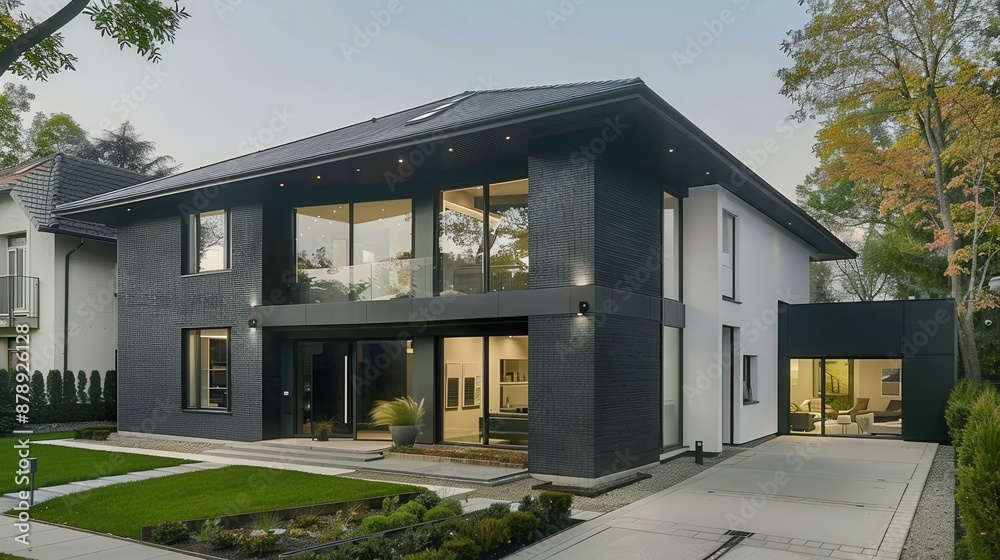 two story brick modern house two story brick modern house