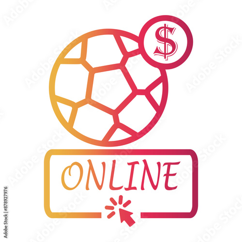 soccer Line Gradient Icon