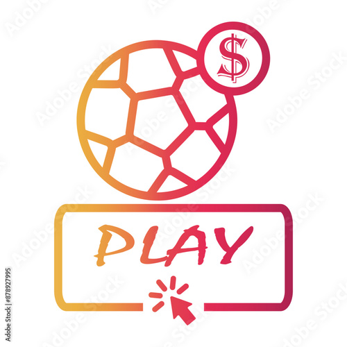 soccer Line Gradient Icon