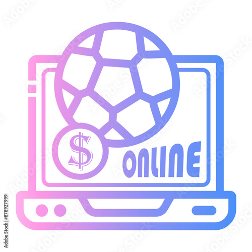 soccer Line Gradient Icon
