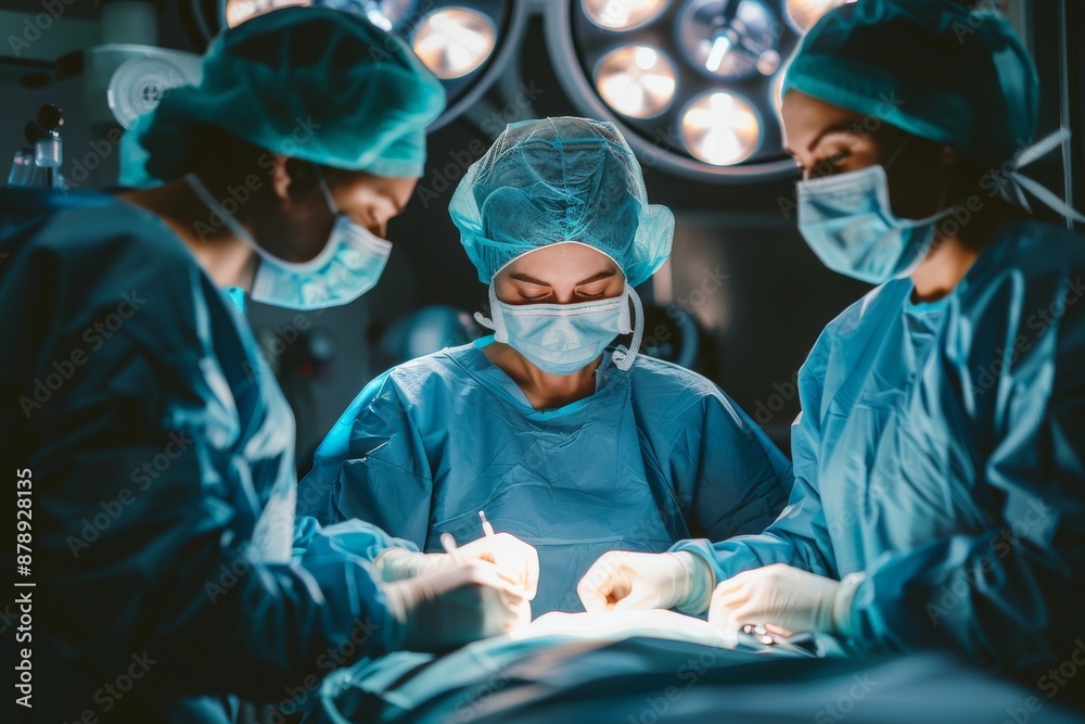 Medical team performing surgery in hospital Medical team performing surgery in hospital