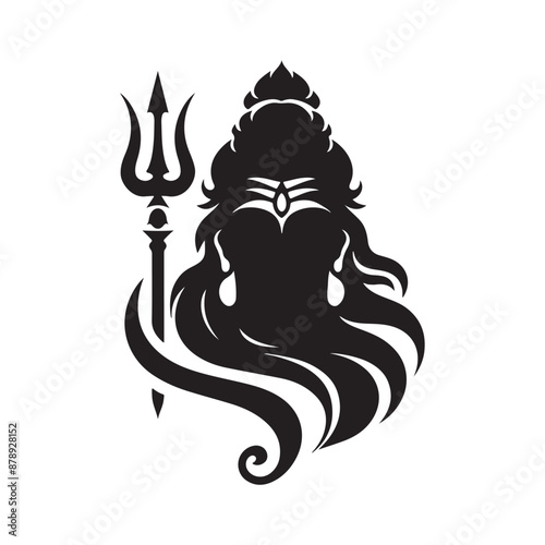 Mahadev Silhouette vector illustration art