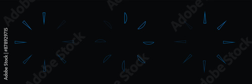 Loading icon set. Screen load progress wait circle vector symbol. Web buffer loader sign.