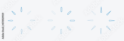 Collection of loading and buffering symbols for websites, apps and graphic. 