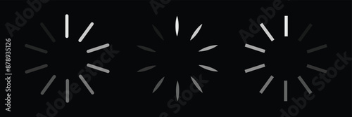 Collection of loading and buffering symbols for websites, apps and graphic. 