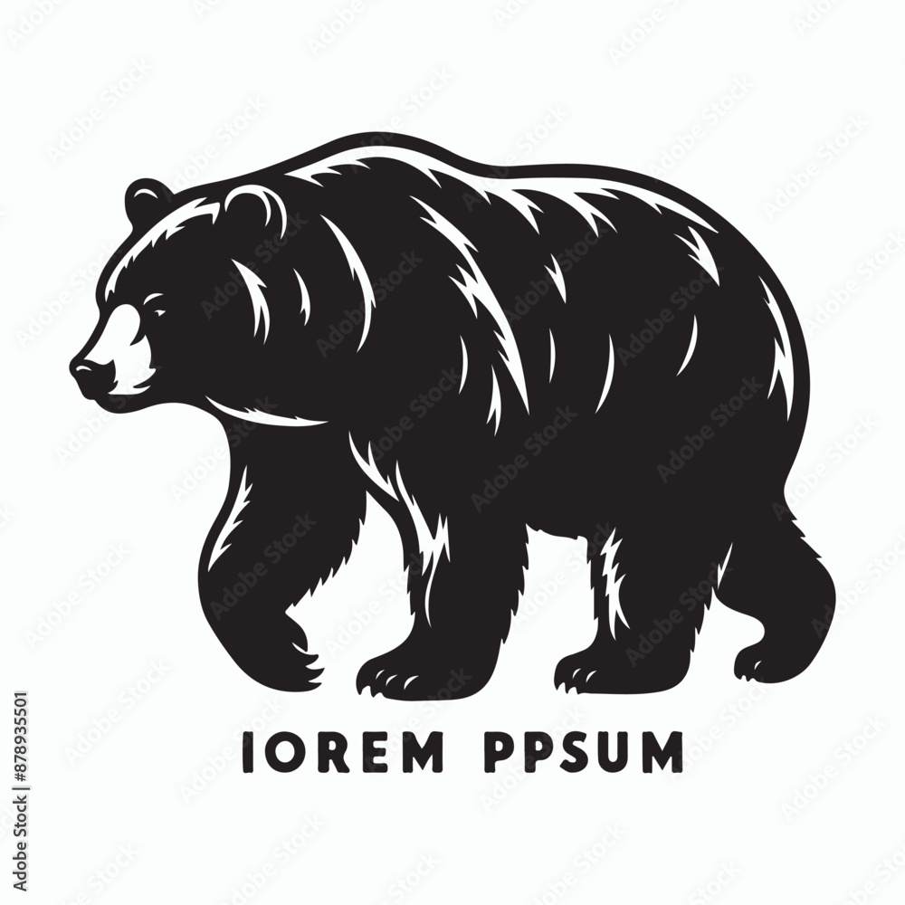 Obraz premium bear silhouette vector