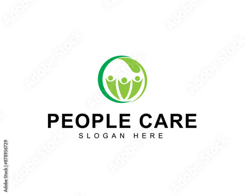 people abstract logo modern style