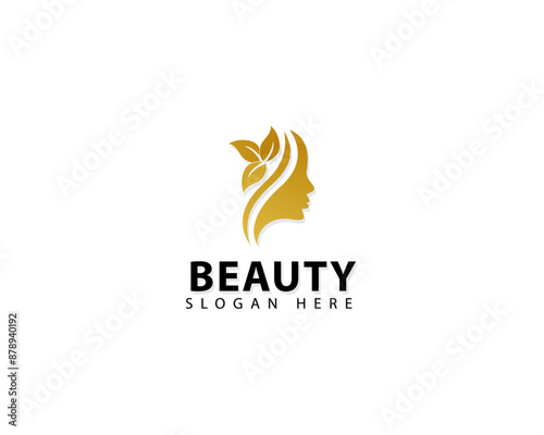 Beauty women logo with creative unique concept premium vector