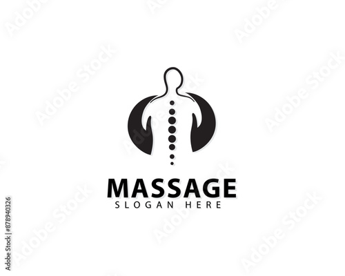 Massage Logo Design. Massage, Relaxation Spa Minimal design concept. Therapy Logo Concept.