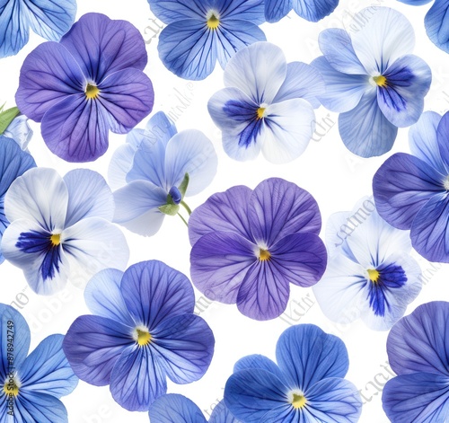 A seamless pattern of flower petals on a white background (75)