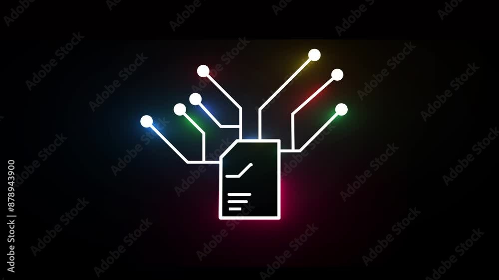 animated in data icon, big data concept.