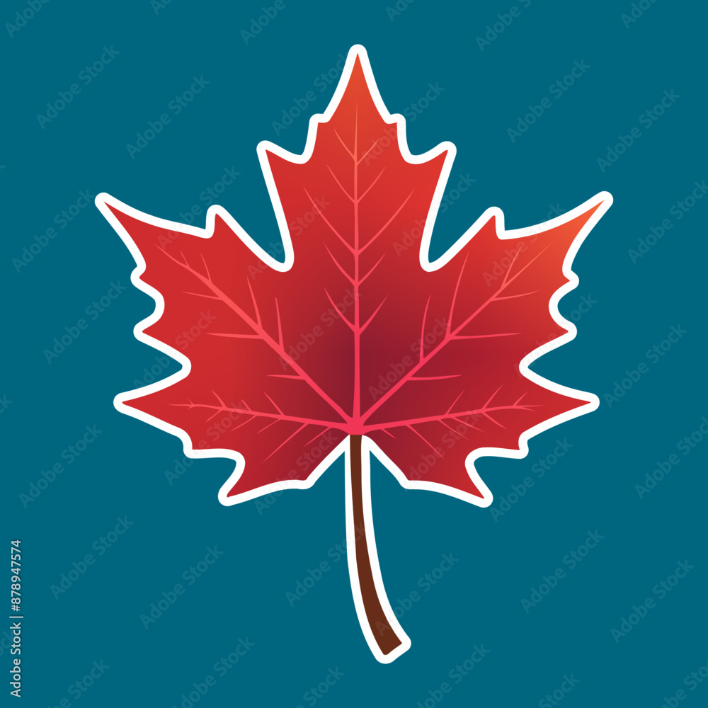 Obraz premium Gradient Maple Leaf Symbol
