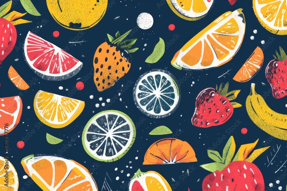 abstract fruit vector art abstract fruit vector art