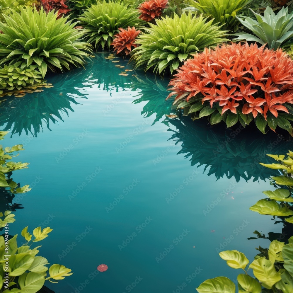 Tropical Pond Reflections. Tropical Pond Reflections.