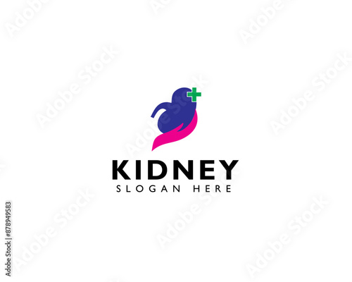 Kidney health logo, creative health concept, icon and vector template