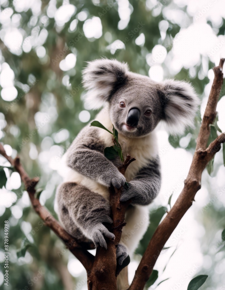 Fototapeta premium detailed background portrait cut photorealistic clipped transparent olated closeup out close koala