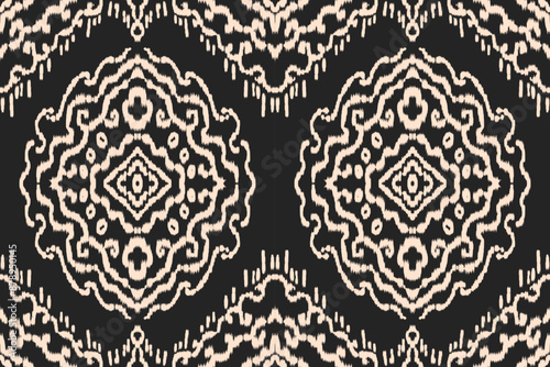 Seamless pattern ethnic design, ikat seamless pattern, ikat art. beautiful hand drawn Design for textile and printin gethnic pattern.beautiful pattern. folk embroidery,bohemian style, abstract art	