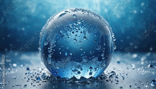 Wallpaper Mural Frozen Sphere of Water. Torontodigital.ca