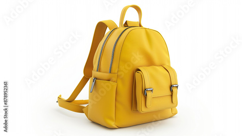 Orange color Backpack isolated white background. orange backpack, backpack isolated, white background, orange bag, school backpack, travel backpack, backpack cutout, vibrant backpack, orange rucksack,