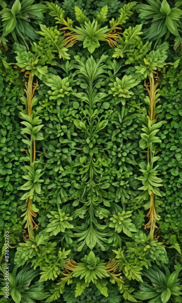 Lush Green Foliage Pattern.