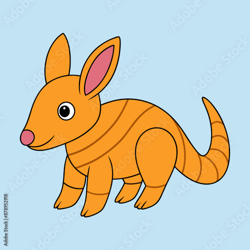 Aardvark  colorful vector art  style with white background