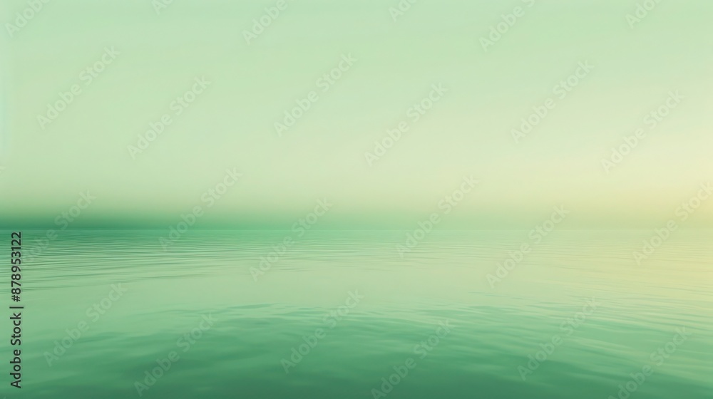 Obraz premium Abstract Background, gradient blurs with smooth transitions from soft sage green to muted mint, creating a tranquil and refreshing atmosphere with seamless, earthy transitions.
